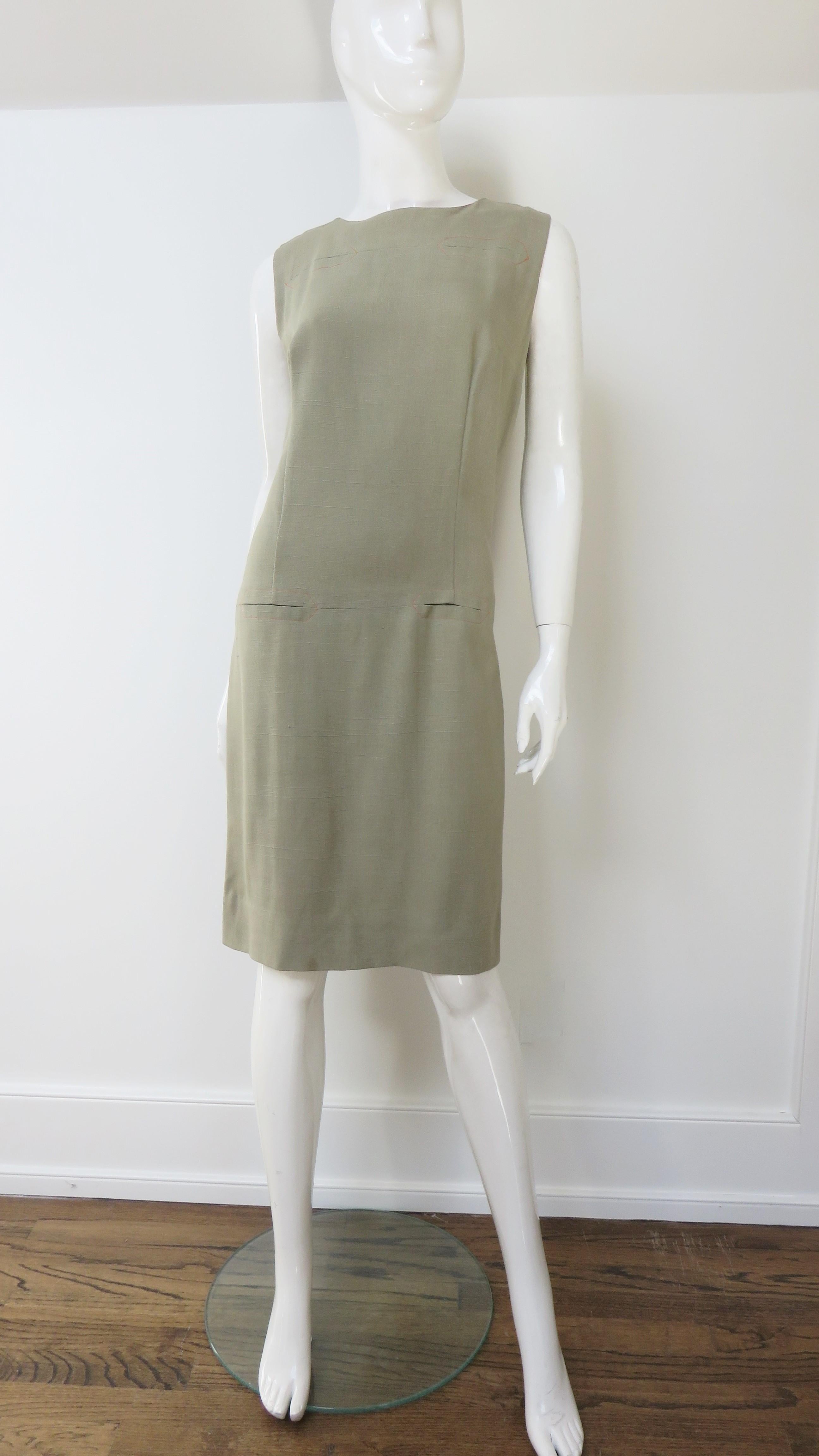 Minx Modes 1960s Linen Dress and Jacket Set  For Sale 6