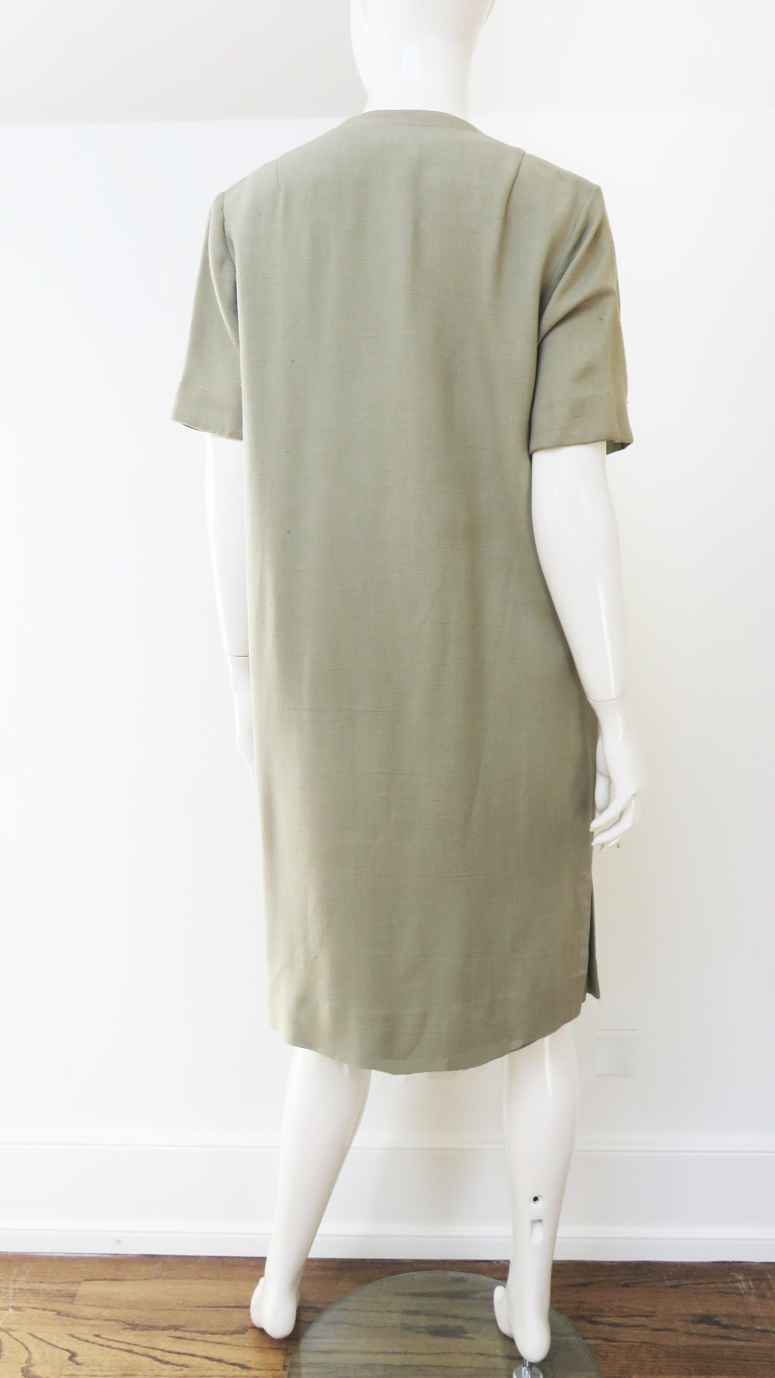 Minx Modes 1960s Linen Dress and Jacket Set For Sale 8
