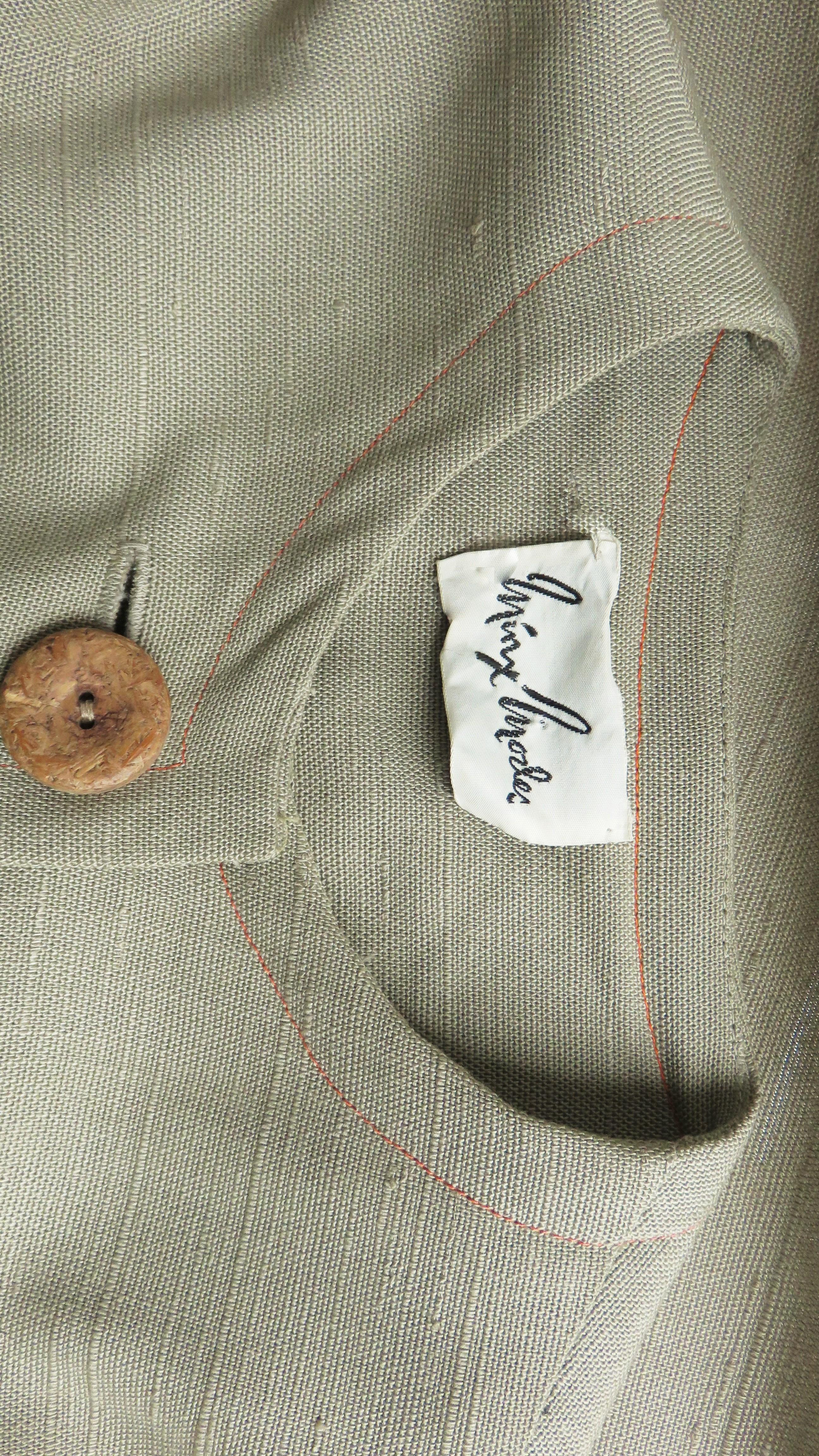 Minx Modes 1960s Linen Dress and Jacket Set  For Sale 10