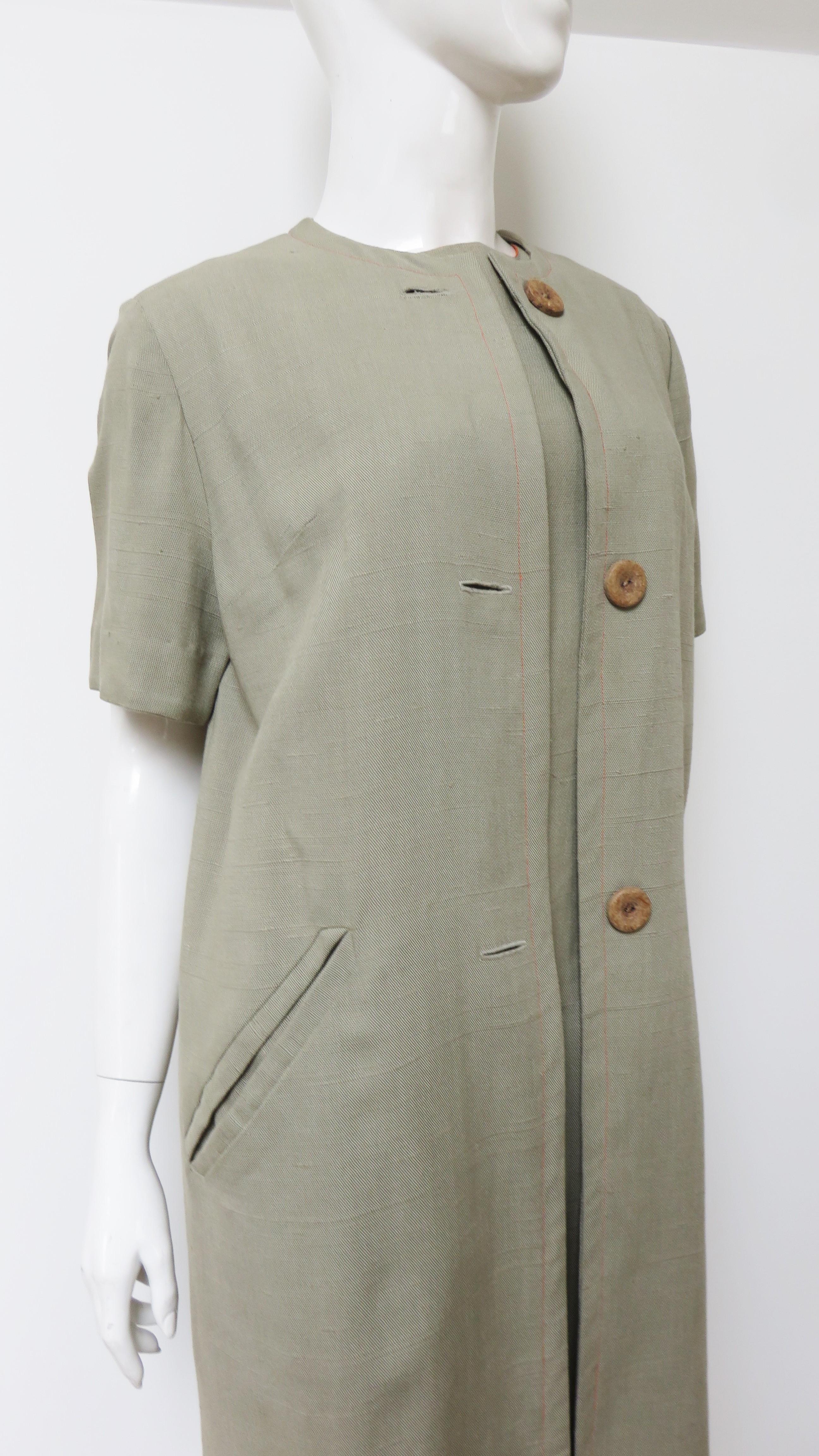 Minx Modes 1960s Linen Dress and Jacket Set  For Sale 2