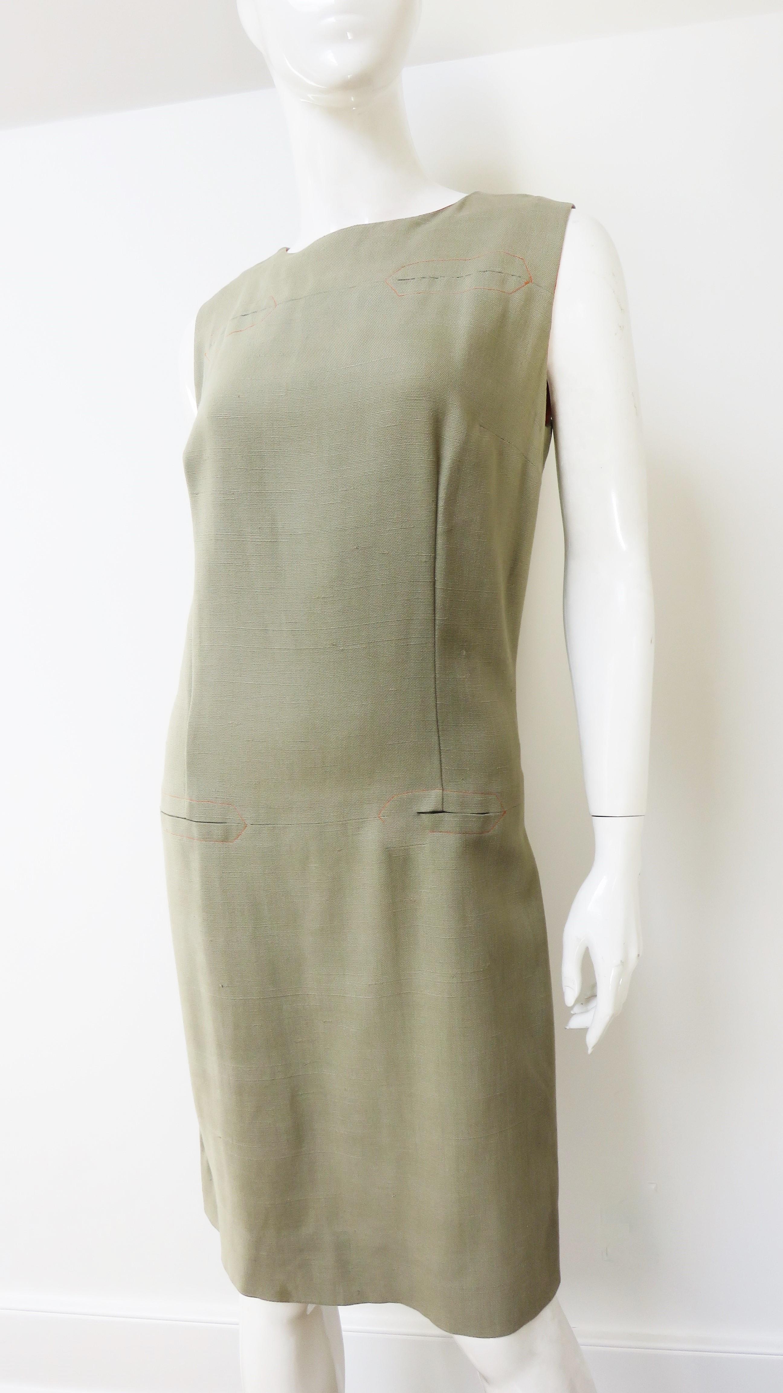 Minx Modes 1960s Linen Dress and Jacket Set For Sale 4