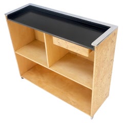 Milo Baughman Decor Burl Walnut & Chrome Mid-Century Modern Liquor Serving Bar