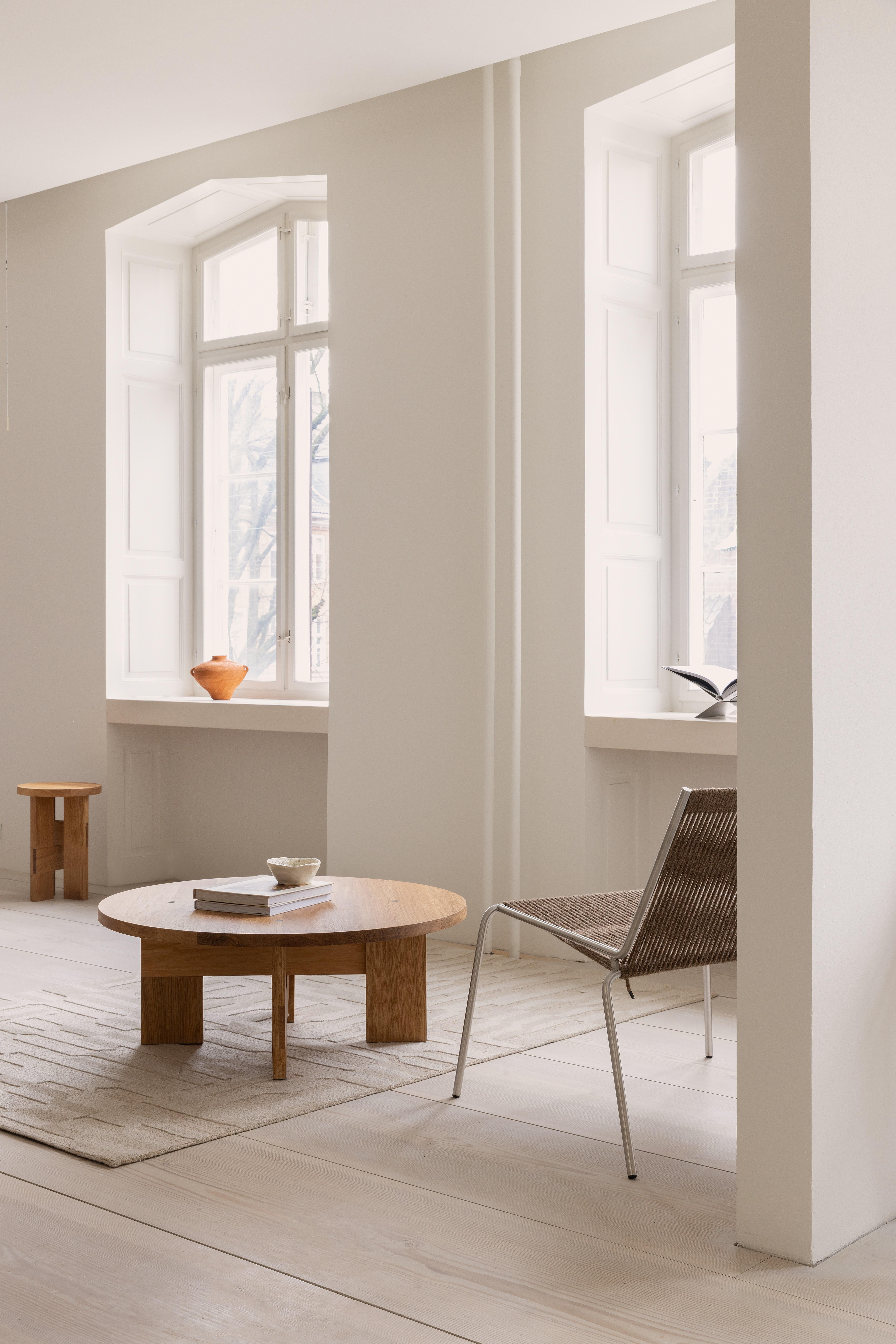 Mio Coffee Table 90 by Thorup Copenhagen
Dimensions: D 90 x H 37.5 cm.
Materials: Oiled oak.

Available in stained oak or oiled oak. Please contact us.

Thorup Copenhagen is an independent Danish design studio, established in 2017 by Kasper Thorup,