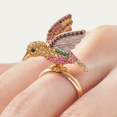 Anillo Pájaro Engastado Mio Harutaka