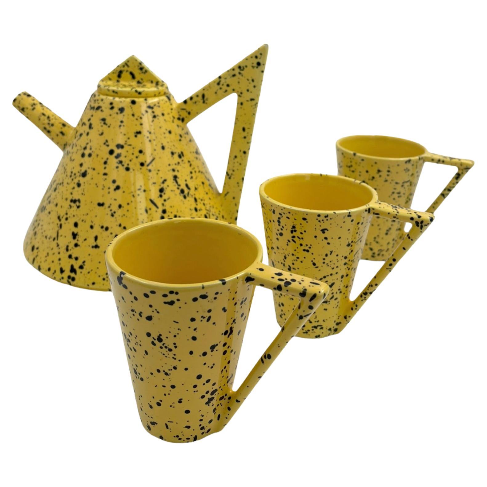 Mique Sweden Yellow Tea Set For Sale at 1stDibs
