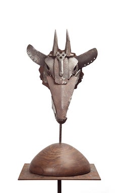 Mmecara Jirafa - 21e siècle, sculpture contemporaine, figurative, objets recyclés