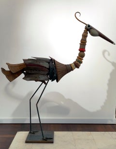 Pájaro Grande - 21st Cent, Contemporary Sculpture, Figurative, Recycled Objects