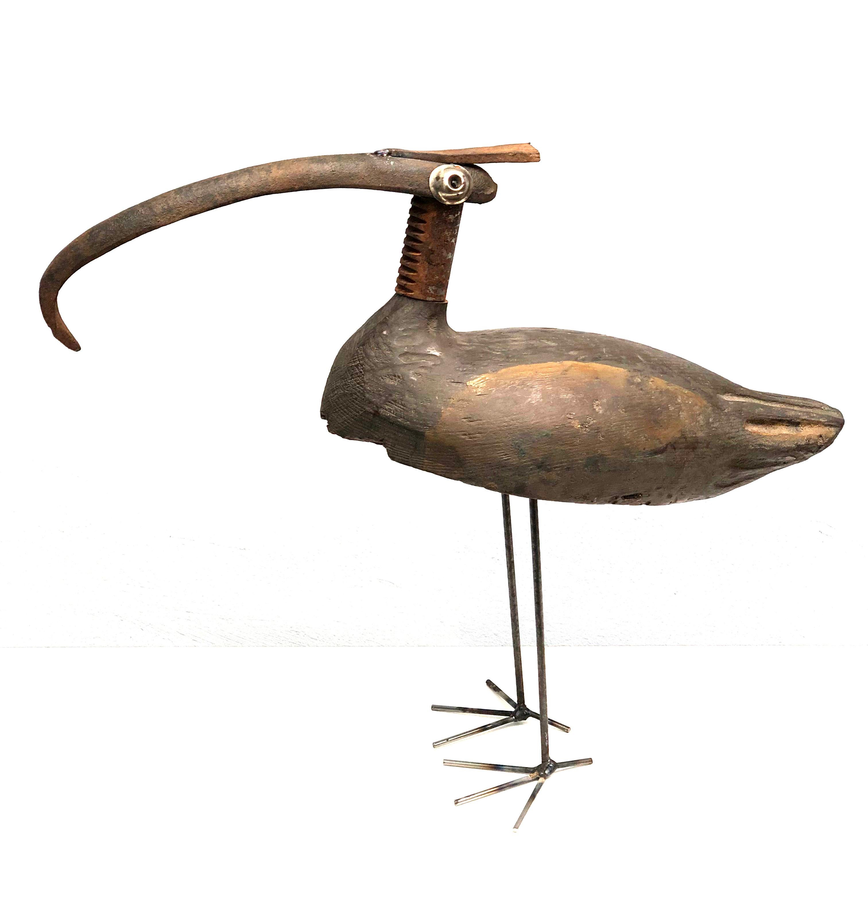 Miquel Aparici Figurative Sculpture - Pájaro Picudo - 21st Cent, Contemporary Sculpture, Figurative, Recycled Objects