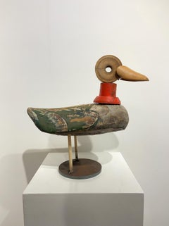 Pato Verde - 21st Century, Contemporary Sculpture, Figurative, Recycled Objects