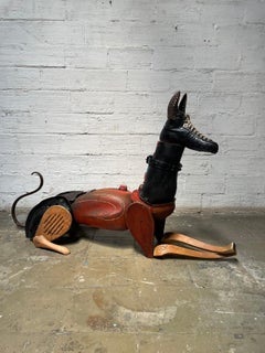 Perro Tumbado II- 21st Century, Contemporary Sculpture, Figurative, Recycling