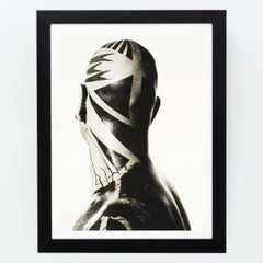 Miquel Arnal, Tattooed Man, Hand Signed Black and White Photography, Framed