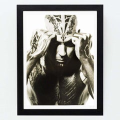 Miquel Arnal, Tattooed Man, Large Black and White Photography, Framed