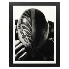 Miquel Arnal, Tattooed Man, Hand Signed Black and White Photography, Framed