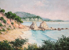 Playa de Santa Cristina (Costa Brava) - Óleo sobre tela