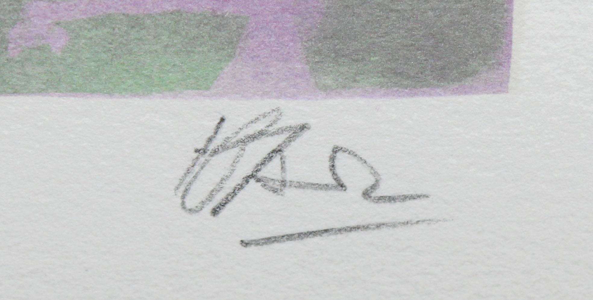 Litografia sobre papel - Dama con sombrero azul - Tiraje : 8/250 - Expressionniste Print par Miquel Ibarz Roca