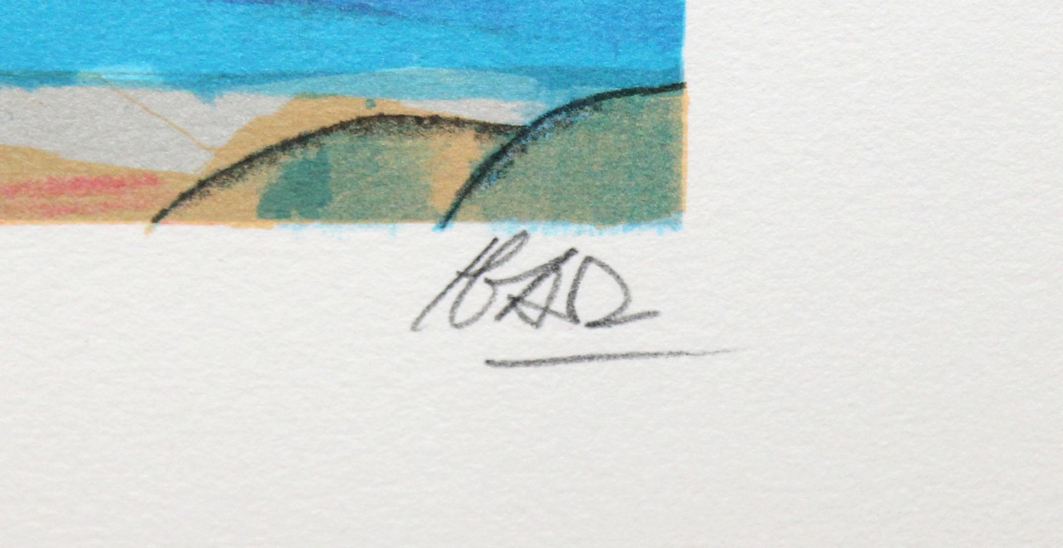 Litografia sobre papel - Refugio en la costa - Tiraje: 12/250 - Impressionist Print by Miquel Ibarz Roca