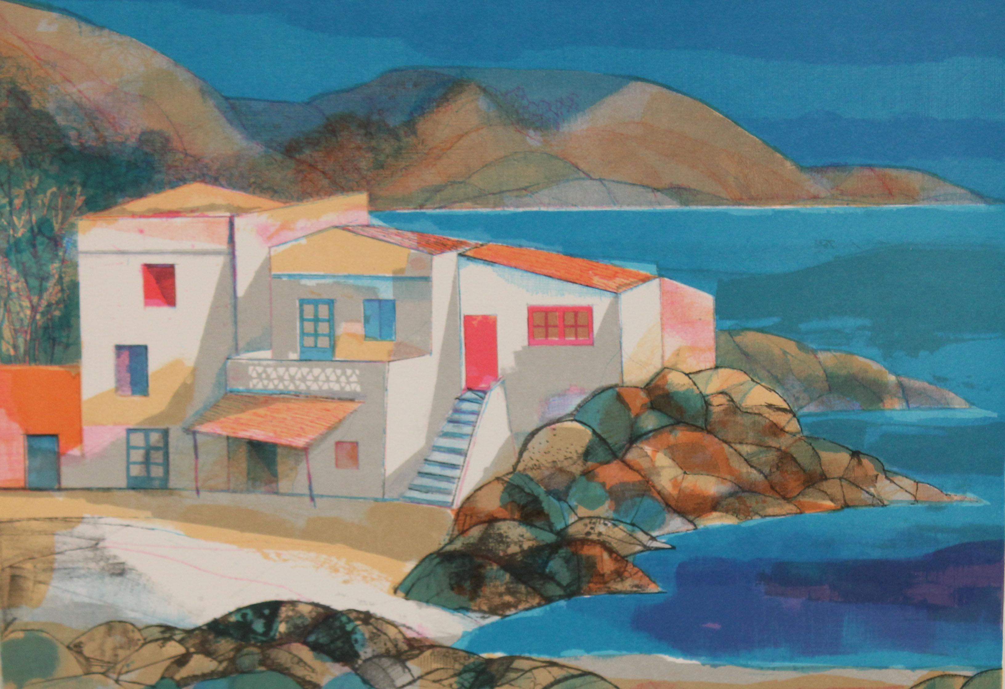 Litografia sobre papel - Refugio en la costa - Tiraje: 12/250