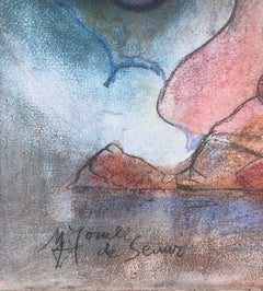 surreal woman face oil on canvas painting