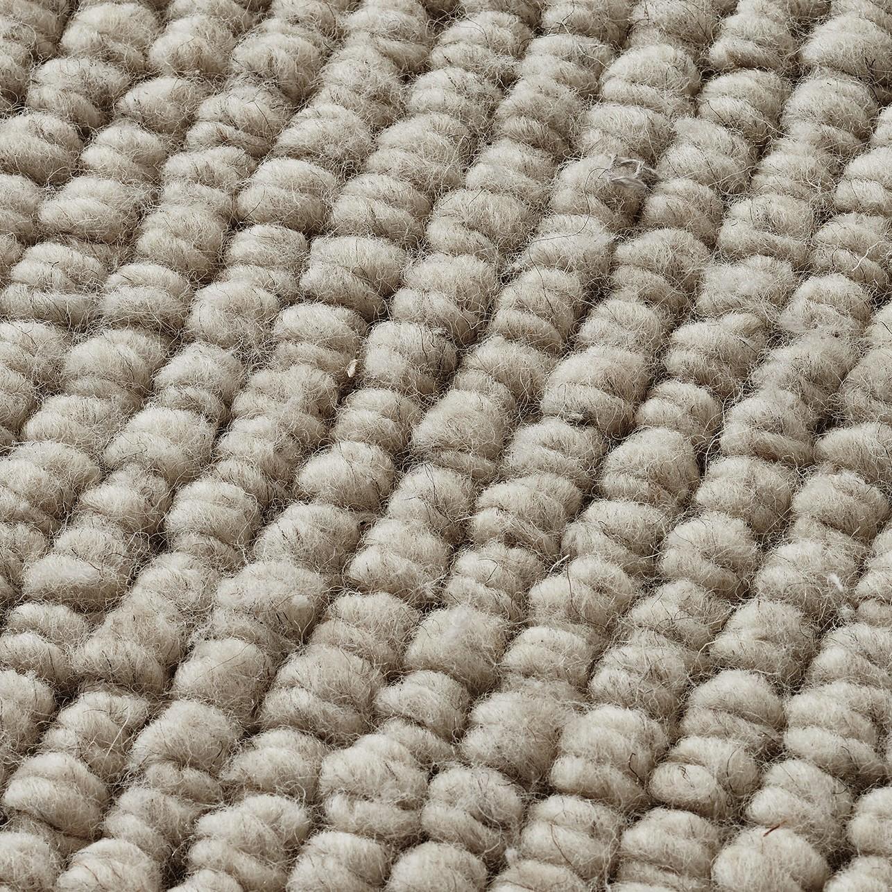 Mira 9x12ft grau Wolle Bommel Design Luxus handgewebten Teppich (Handgewebt) im Angebot