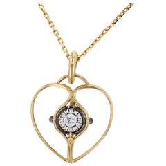  Diamonds Mira Heart Charm in 18k yellow gold by Elie Top