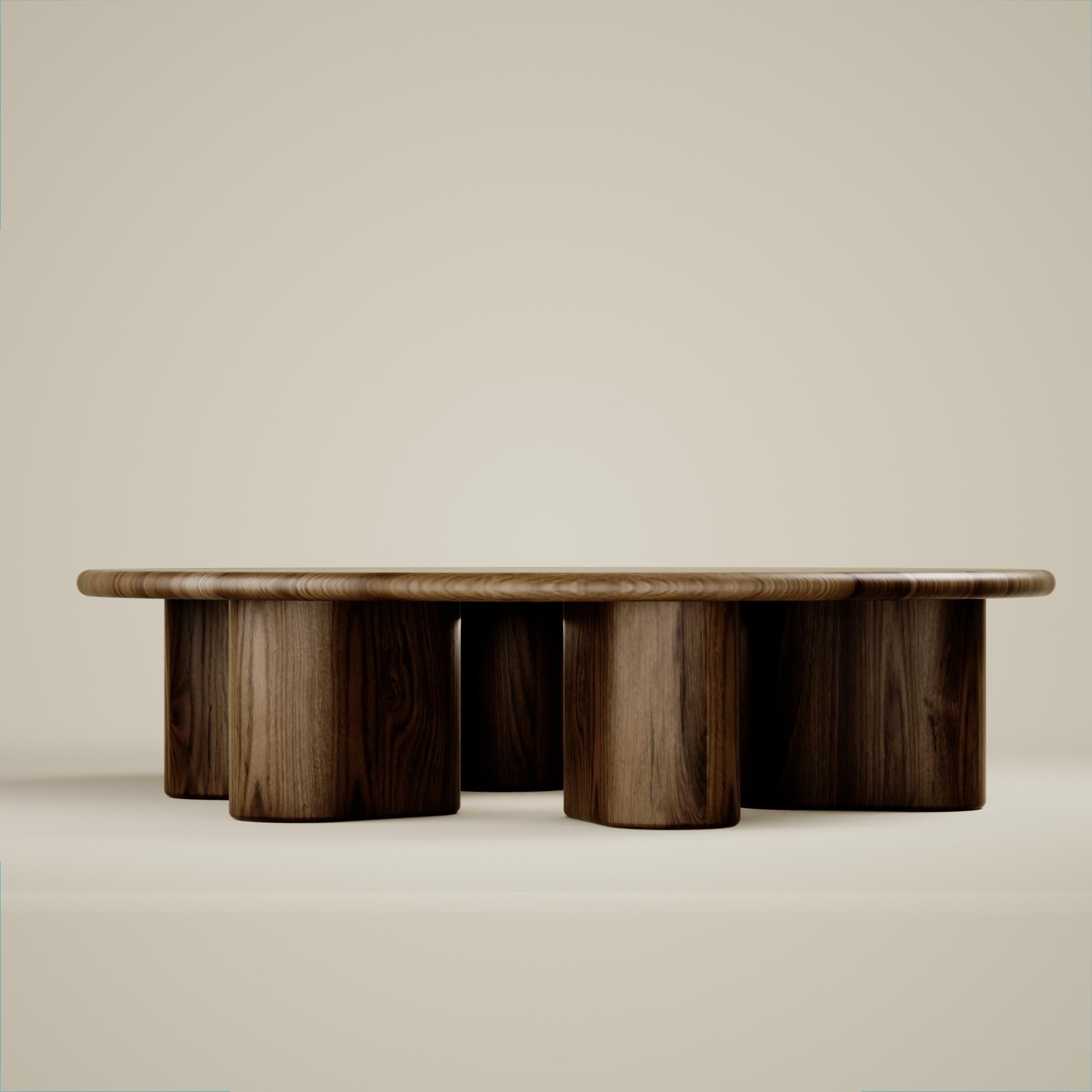 Portuguese Mira Coffee Table - Solid Walnut  For Sale