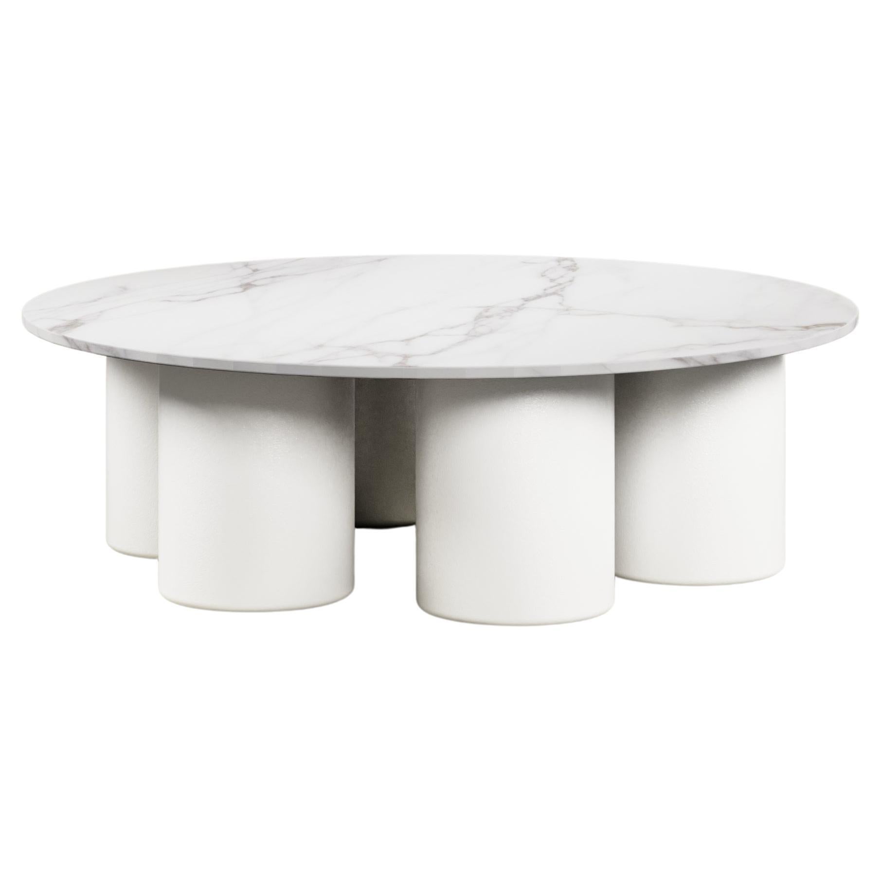 Mira Coffee Table - White Calacatta For Sale