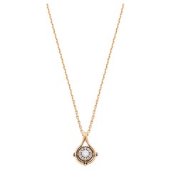 Mira Diamond Pendant in 18k Yellow Gold by Elie Top