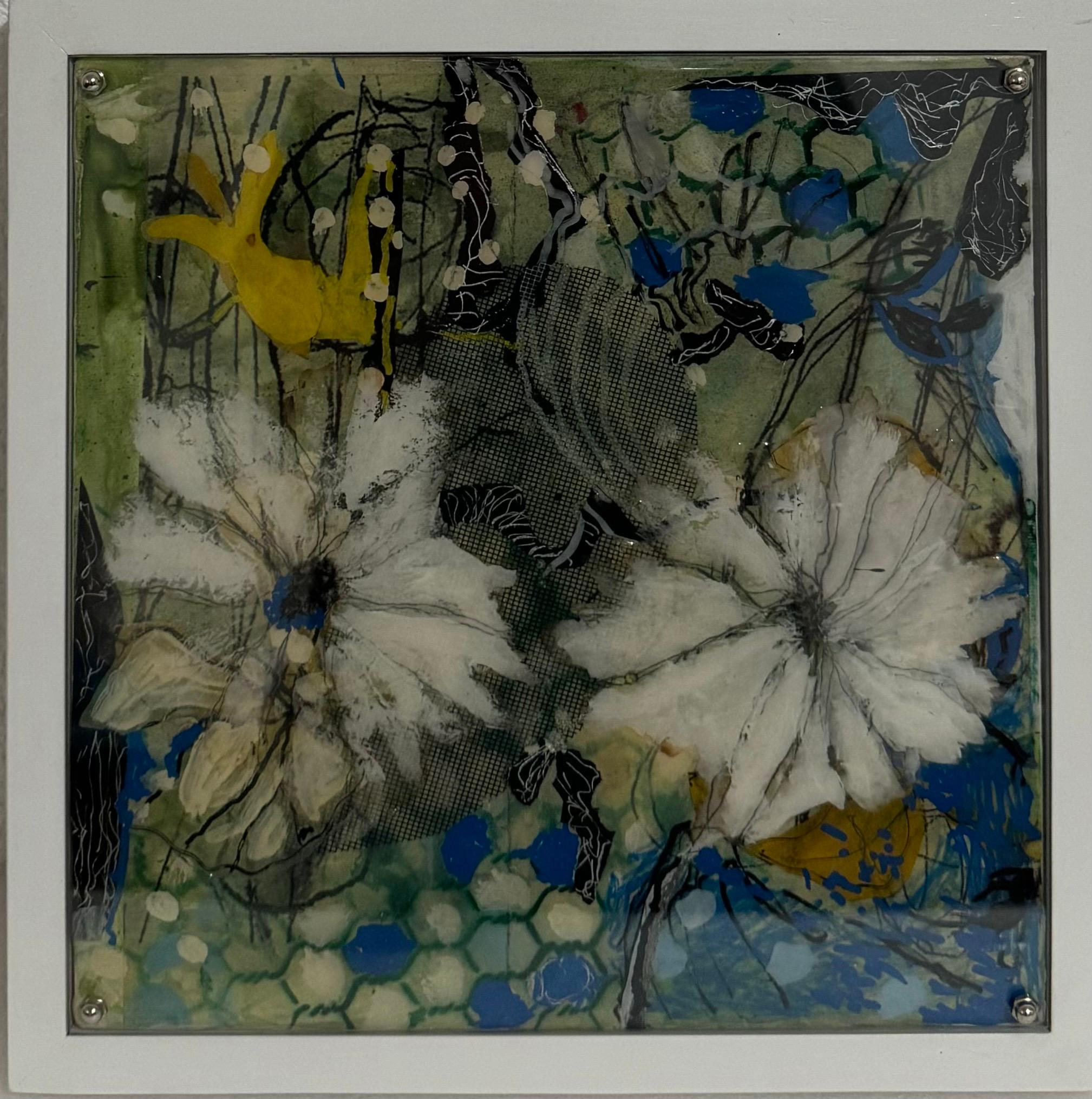 Eco Feminist Mixed Media Botanic Painting Mira Lehr Miami Abstract Expressionist im Angebot 2