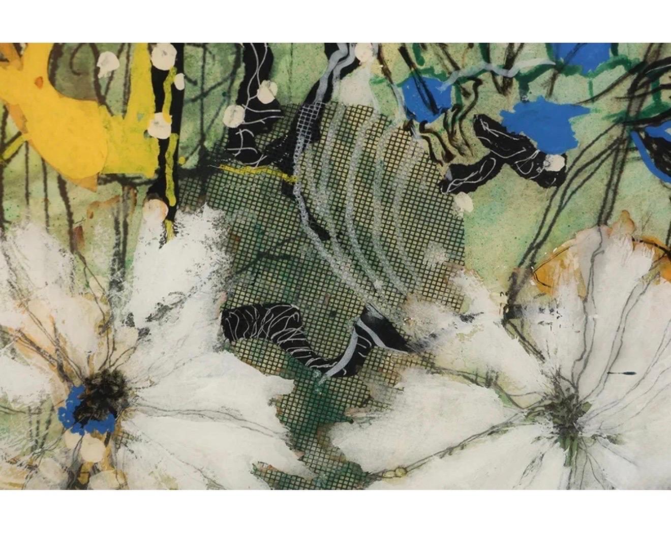 Eco Feminist Mixed Media Botanic Painting Mira Lehr Miami Abstract Expressionist im Angebot 7