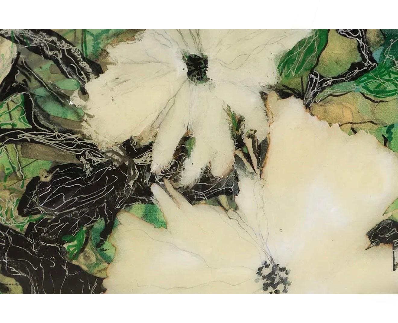 Eco Feminist Mixed Media Botanic Painting Mira Lehr Miami Abstract Expressionist For Sale 7