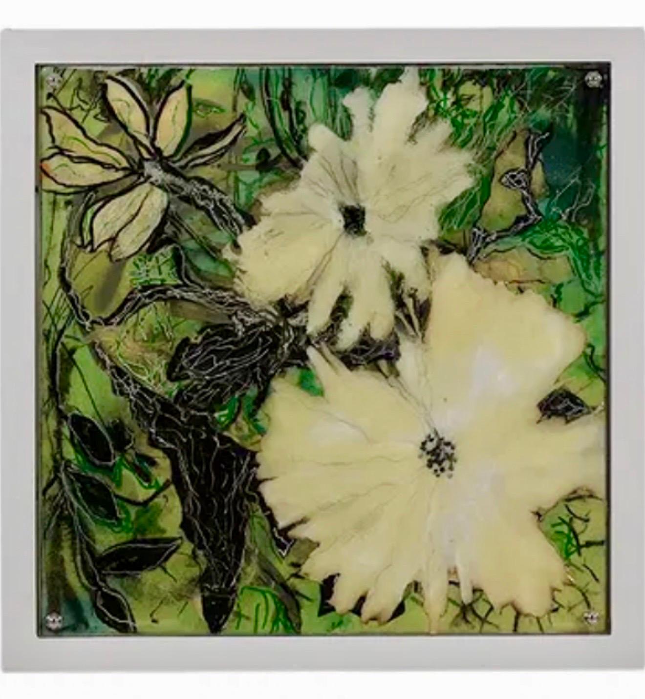 Eco Feminist Mixed Media Botanic Painting Mira Lehr Miami Abstract Expressionist