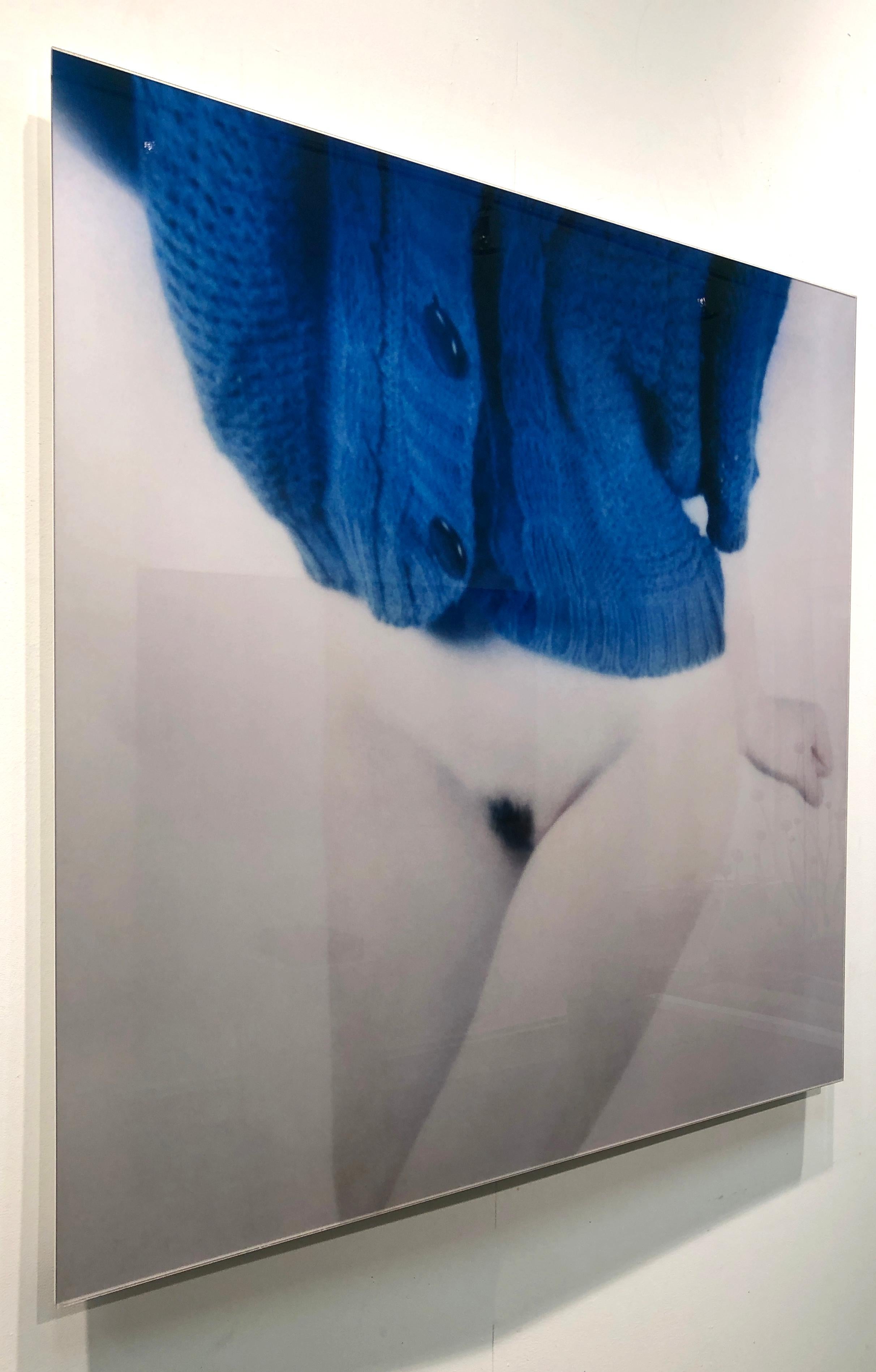 Semi Nude and Blue Knit, from the “Bright Bodies” photography series - Contemporary Photograph by Mira Loew