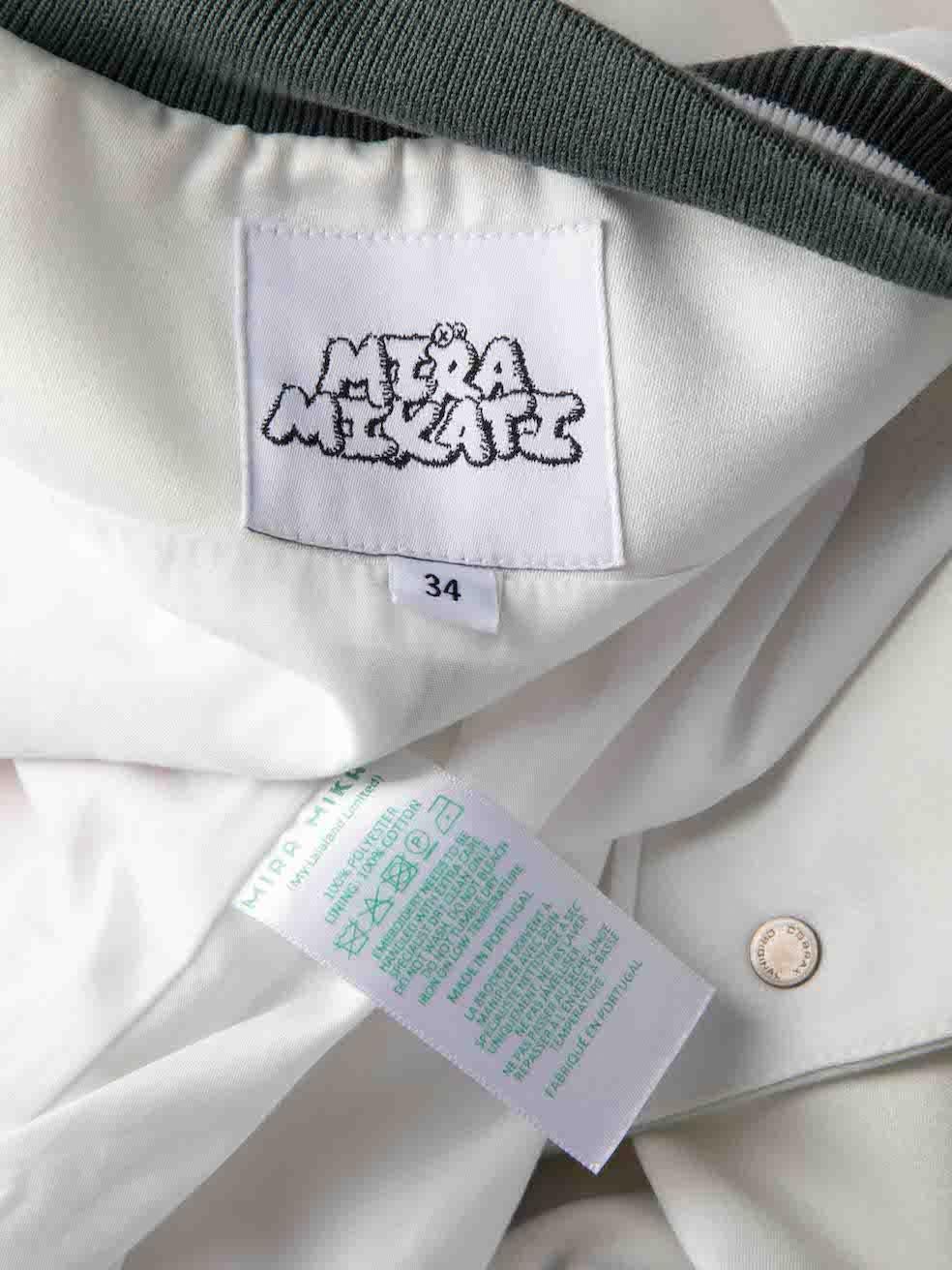 Mira Mikati Abstract Pattern Bomber Jacket Size XS 2