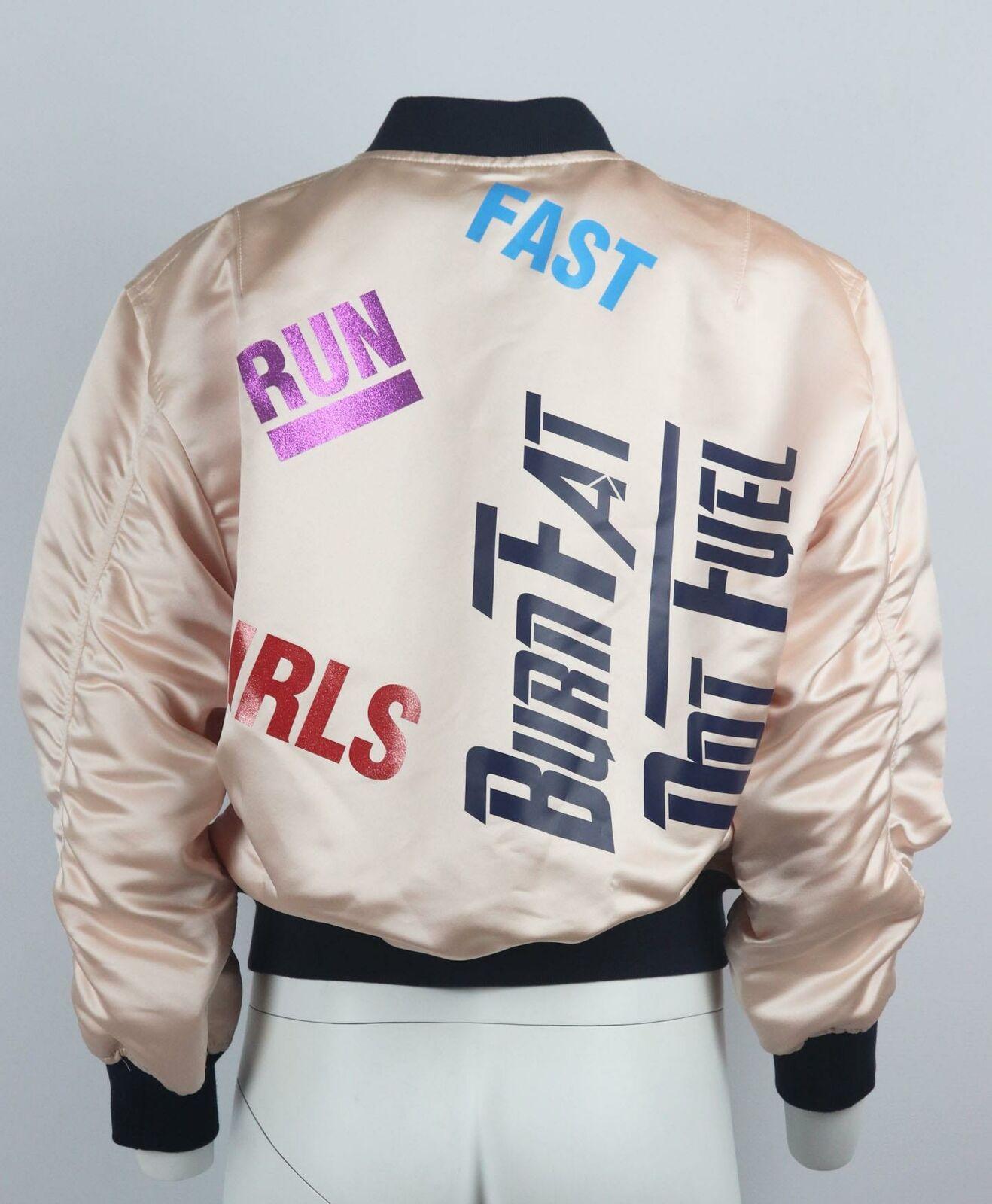 Mira Mikati Printed Satin Bomber Jacket In New Condition In London, GB