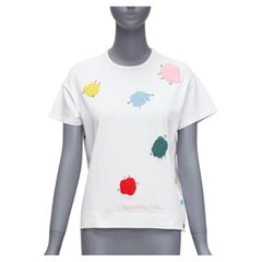 MIRA MIKATI Rainbow TRibe tufted sheep button side short sleeve tshirt FR34 XS