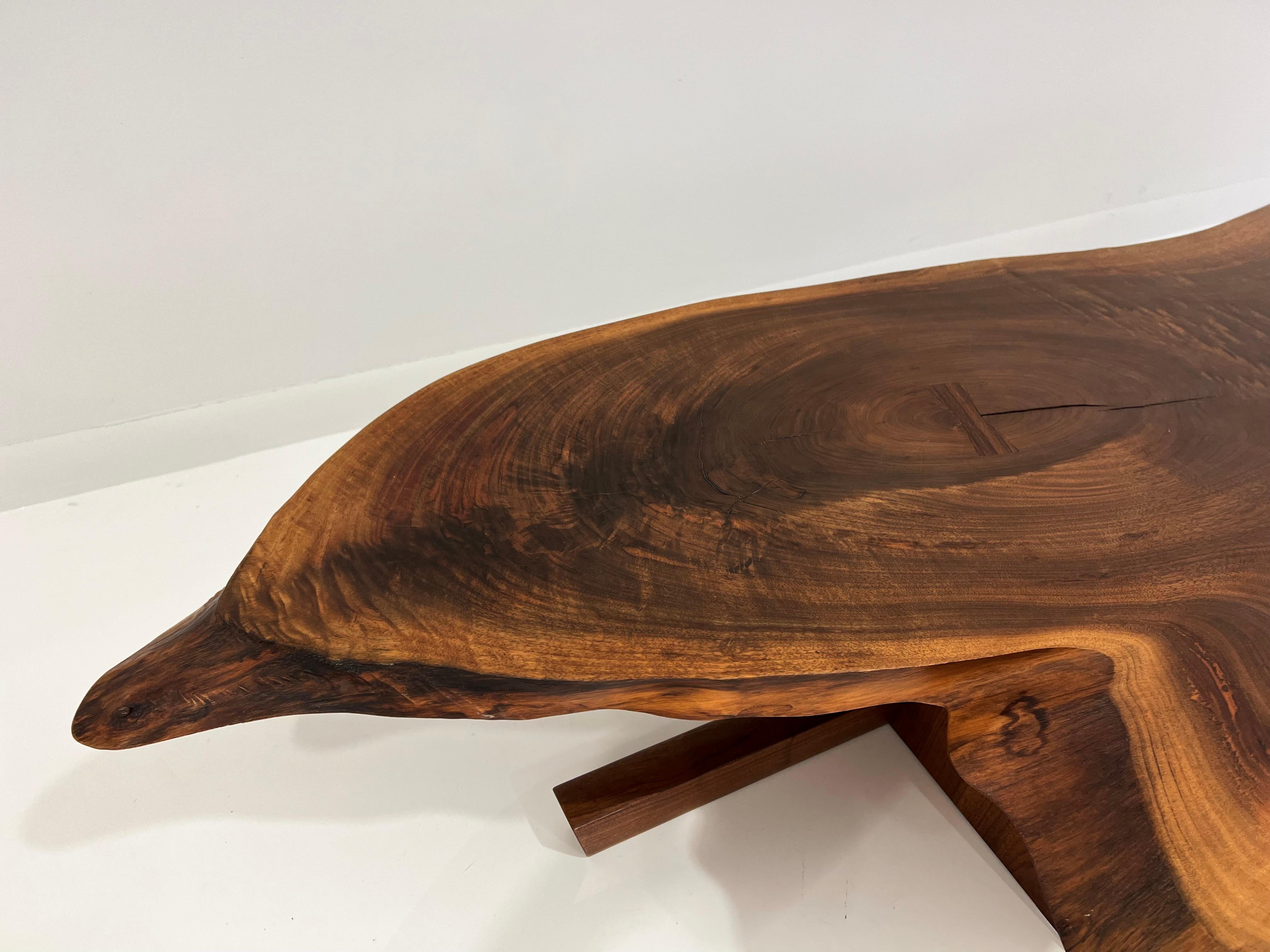 Mira Nakashima Live Edge Coffee Table In Good Condition For Sale In New York, NY