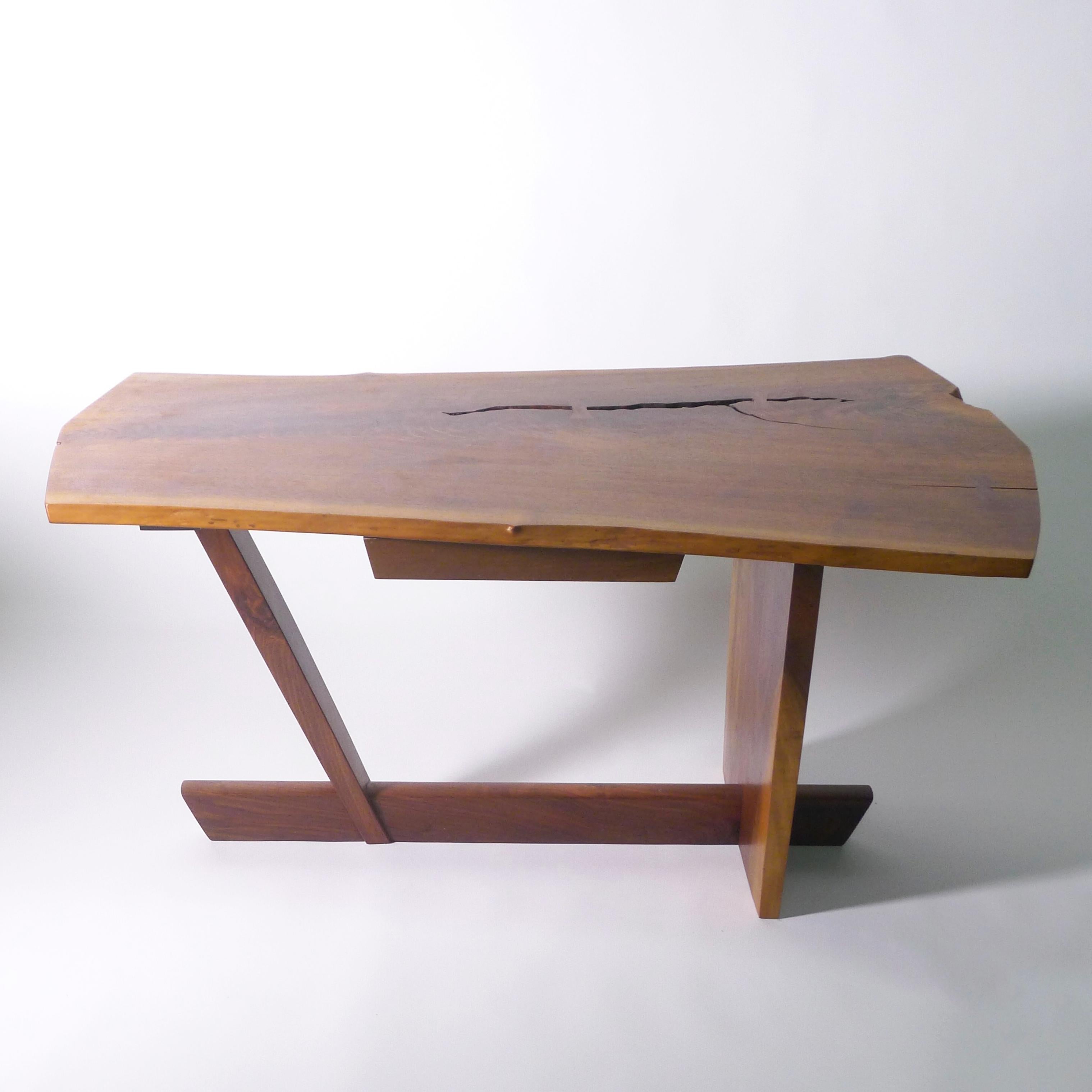 Mid-Century Modern Mira Nakashima, Minguren Desk, in walnut & rosewood, signed & dated 2008