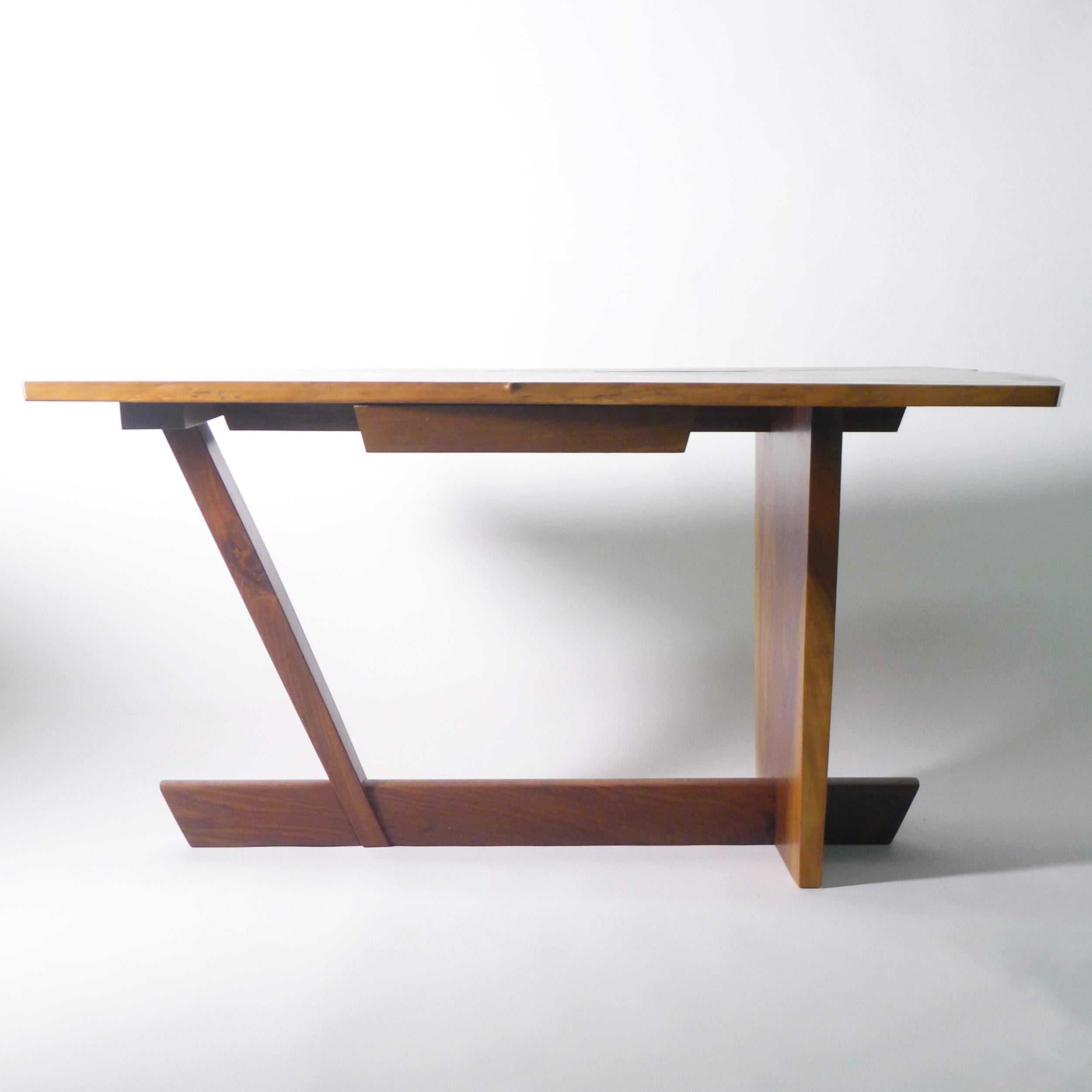 American Mira Nakashima, Minguren Desk, in walnut & rosewood, signed & dated 2008