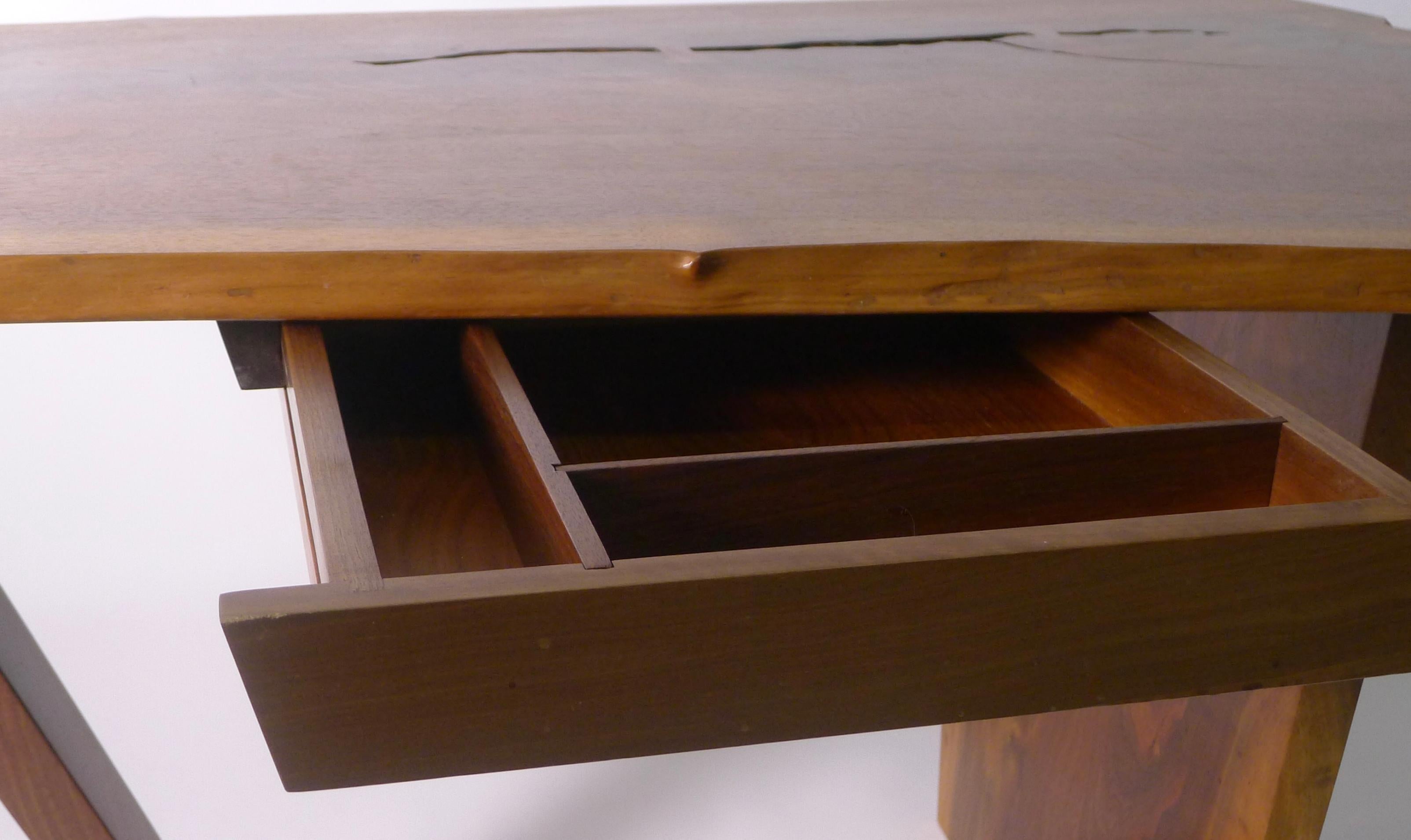 Contemporary Mira Nakashima, Minguren Desk, in walnut & rosewood, signed & dated 2008