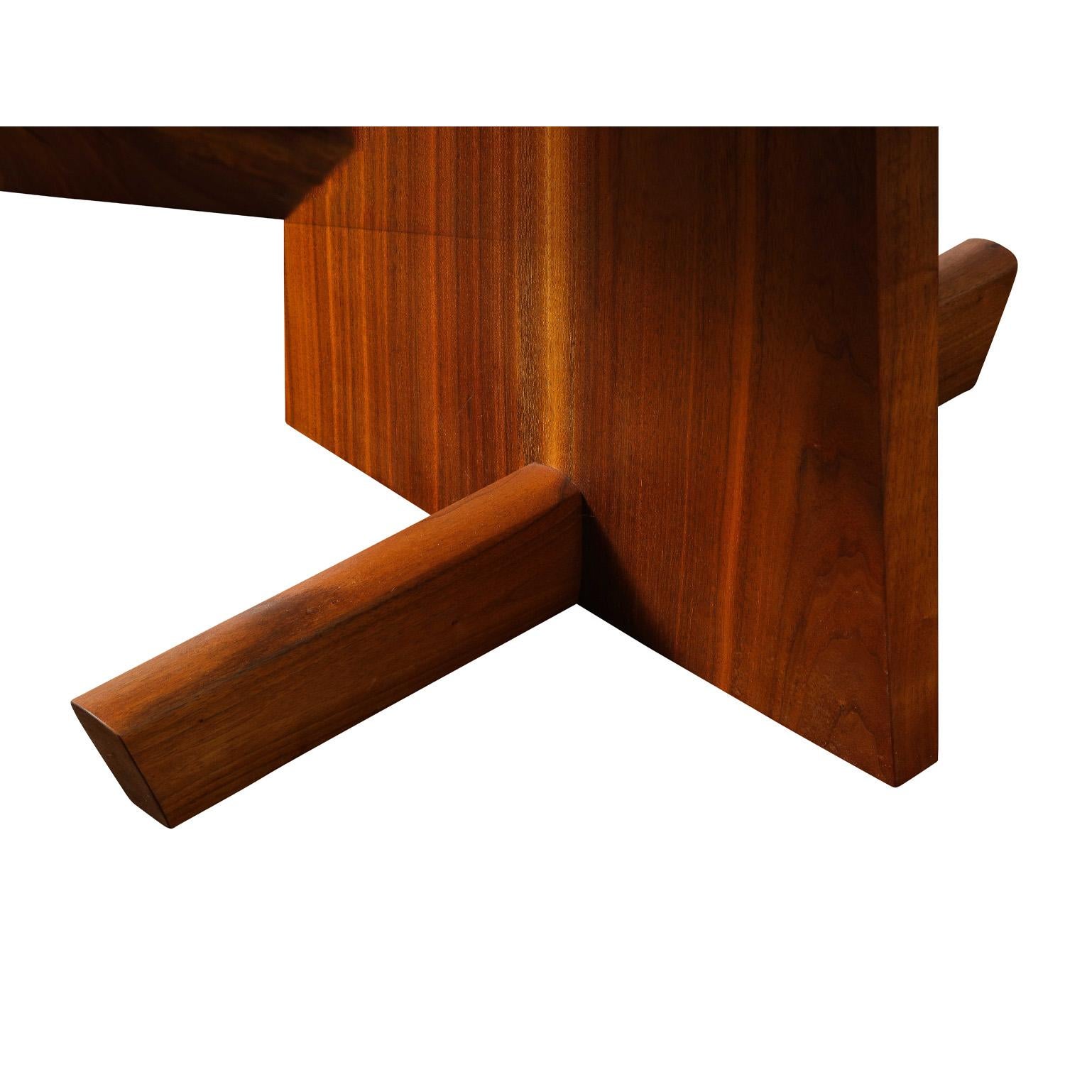 Mira Nakashima Stunning Free Edge Table in Black Walnut 2007 'Signed and Dated' In Excellent Condition In New York, NY