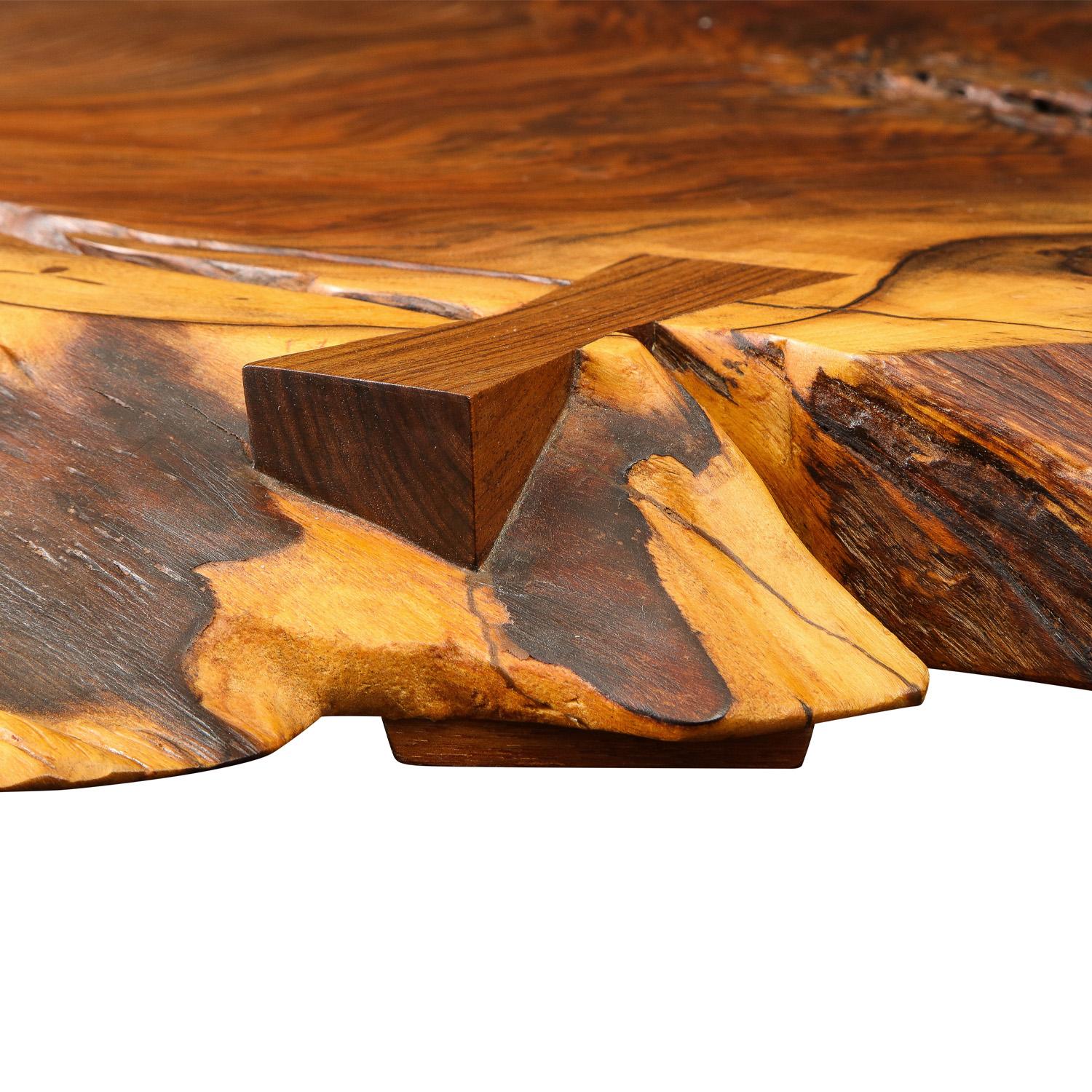 Contemporary Mira Nakashima Stunning Free Edge Table in Black Walnut 2007 'Signed and Dated'