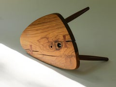 Mira Nakashima Tripod Table, Olive Wood & Cherry, Organic Modern, 2011