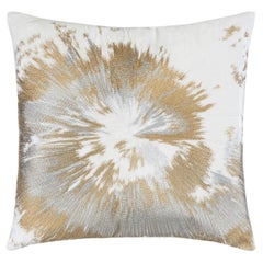Mira Starburst Pillow, Ivory Velvet