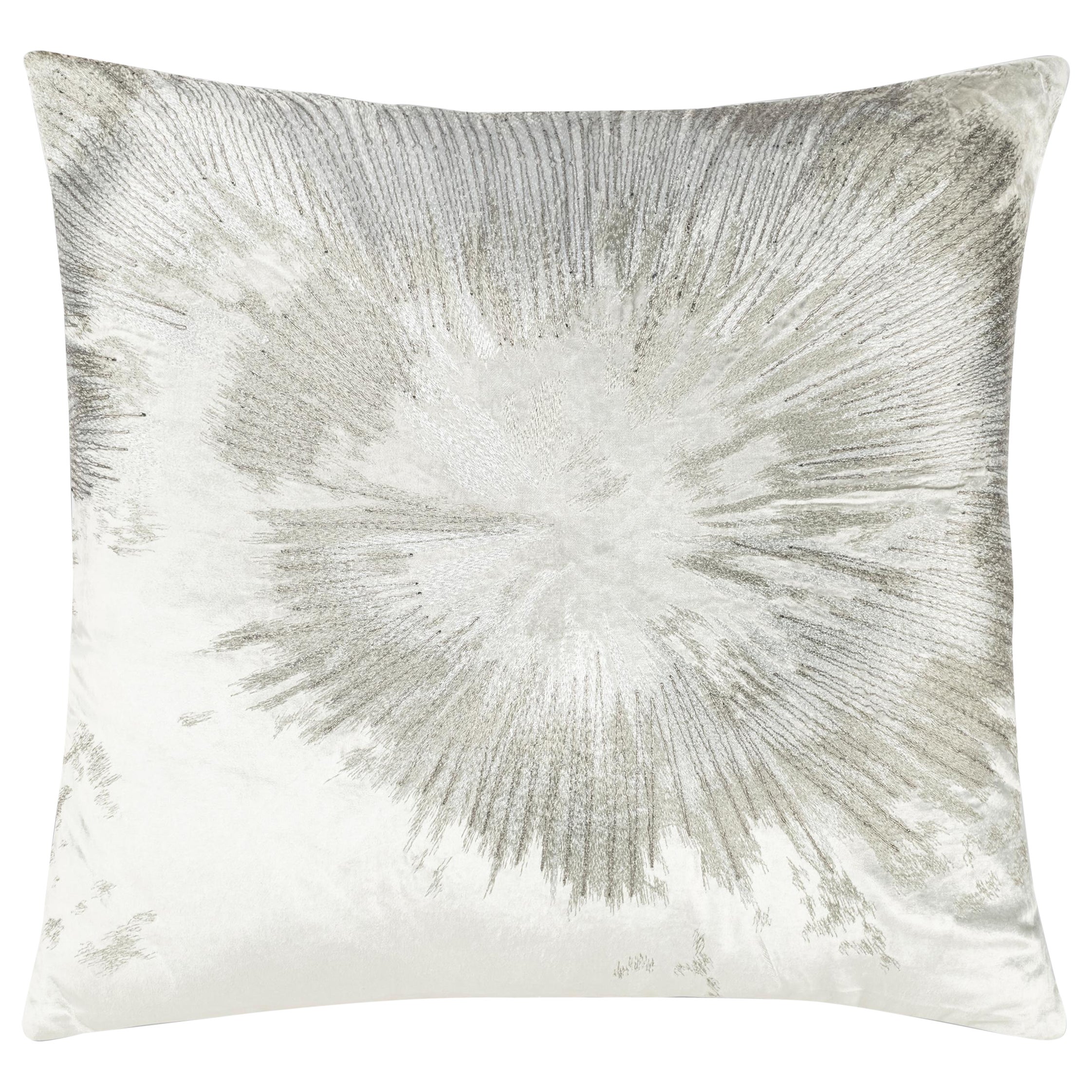 Almohada Mira Starburst, terciopelo marrón claro