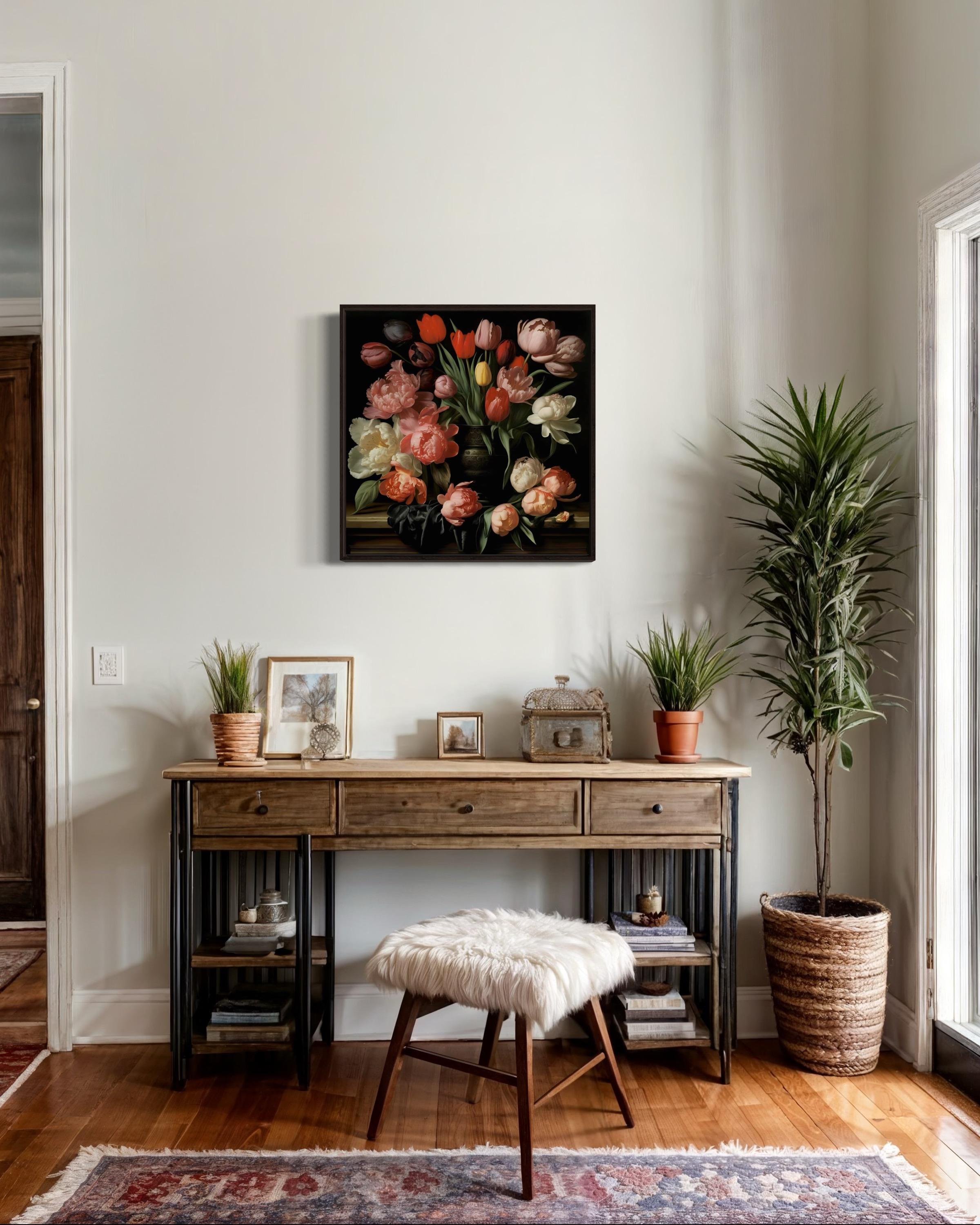 Natura morta, 60х60 cm, stampa su tela. Edizione 10 pezzi. - Print Contemporaneo di Mira Stern
