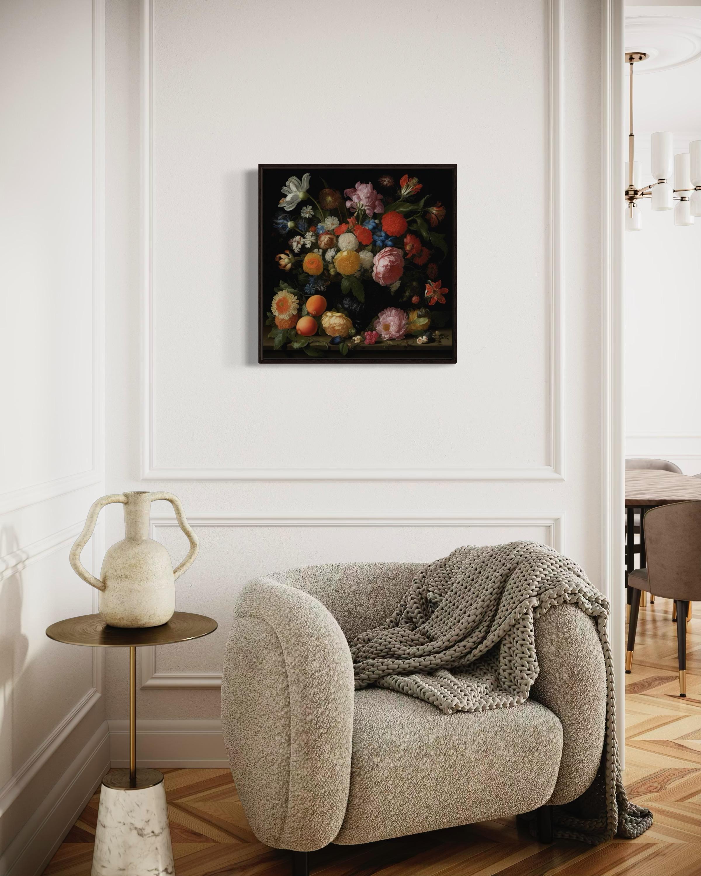 Natura morta, 60х60 cm, stampa su tela. Edizione 10 pezzi.
