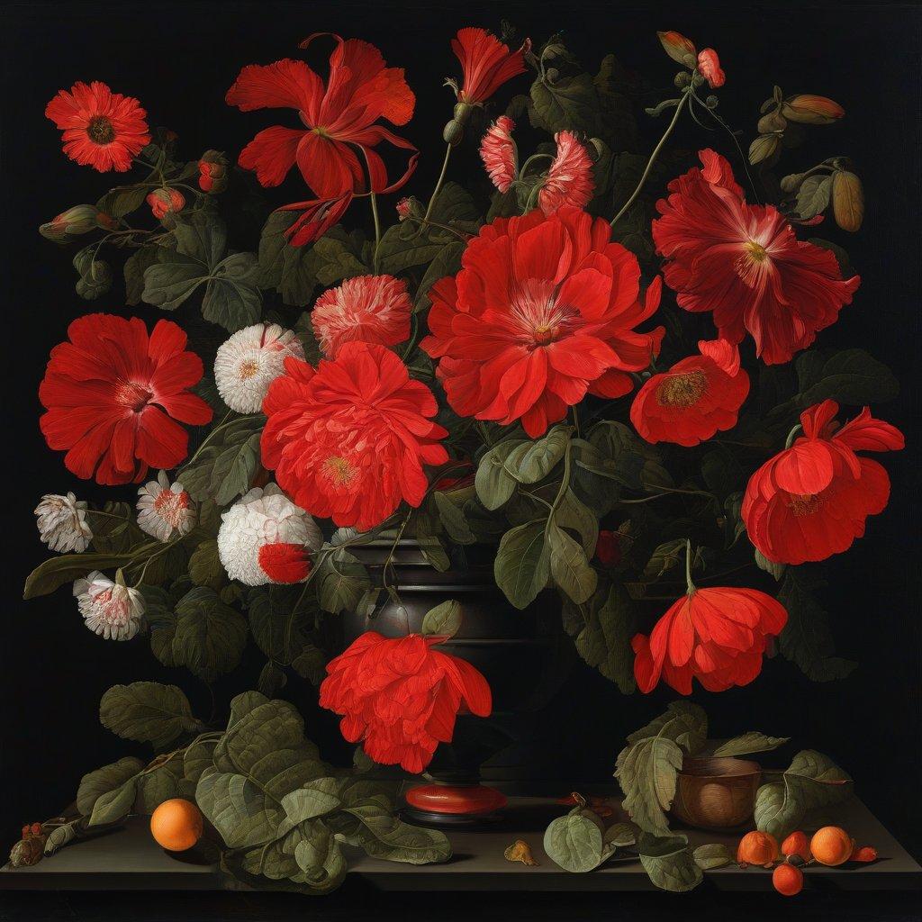 Natura morta, 60х60 cm, stampa su tela. Edizione 10 pezzi.