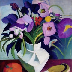 Still life with flowers , 60x60 cm, print on canvas