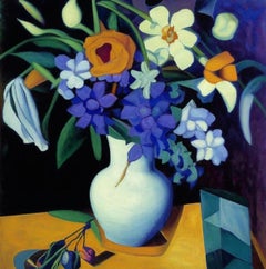 Still life with flowers , 60x60 cm, print on canvas