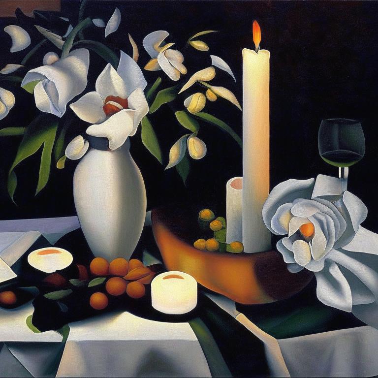 Nature morte aux fleurs , 60x60 cm, impression sur toile